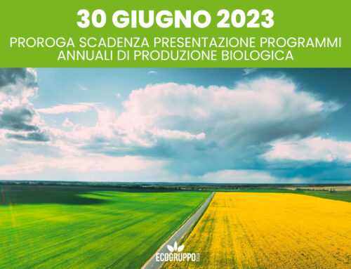 Scadenza presentazione programmi annuali di produzione biologica – 30 giugno 2023